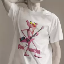 PINK PANTERA t-shirt homme col rond 100% coton