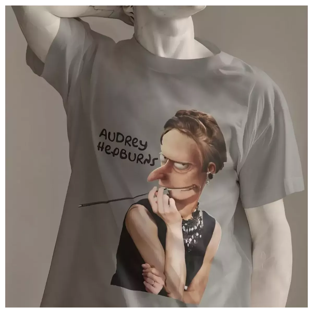 AUDREY HEPBURNS t-shirt homme col rond 100% coton