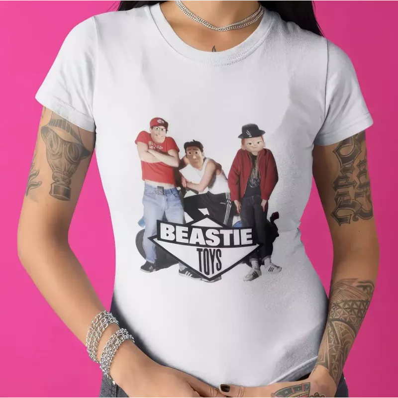 BEASTIE TOYS t-shirt femme col rond 100% coton