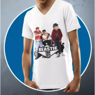 BEASTIE TOYS t-shirt homme col V 100% coton