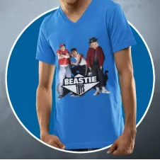 BEASTIE TOYS t-shirt homme col V 100% coton