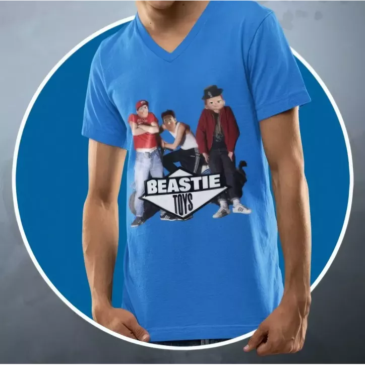 BEASTIE TOYS t-shirt homme col V 100% coton