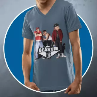 BEASTIE TOYS t-shirt homme col V 100% coton