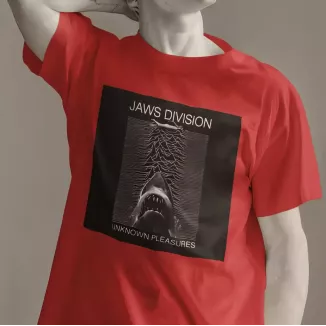 JAWS DIVISION t-shirt homme col rond 100% coton