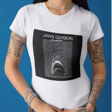 JAWS DIVISION t-shirt femme col rond 100% coton