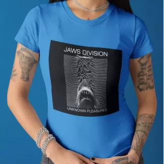 JAWS DIVISION t-shirt femme col rond 100% coton