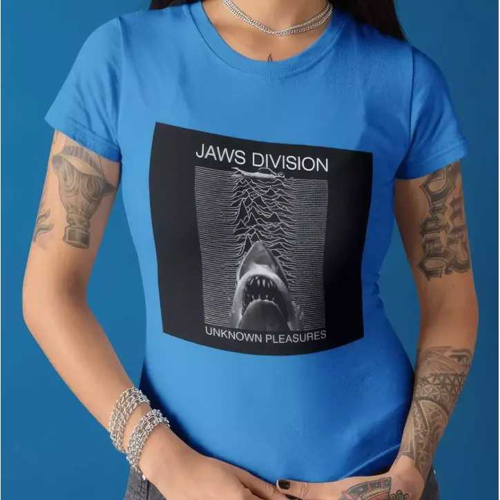 JAWS DIVISION t-shirt femme col rond 100% coton