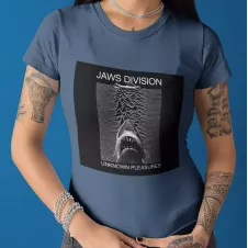 JAWS DIVISION t-shirt femme col rond 100% coton