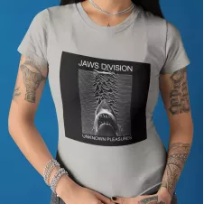 JAWS DIVISION t-shirt femme col rond 100% coton