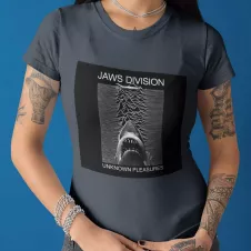 JAWS DIVISION t-shirt femme col rond 100% coton