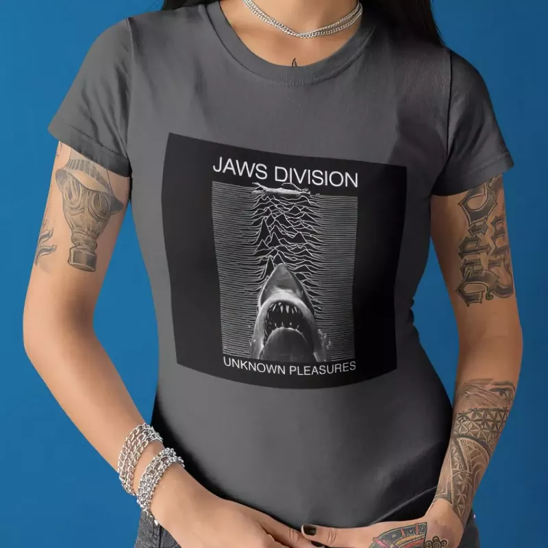 JAWS DIVISION t-shirt femme col rond 100% coton