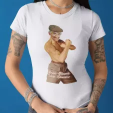 JEAN-GLAUDE VAN DAMME t-shirt femme col rond 100% coton