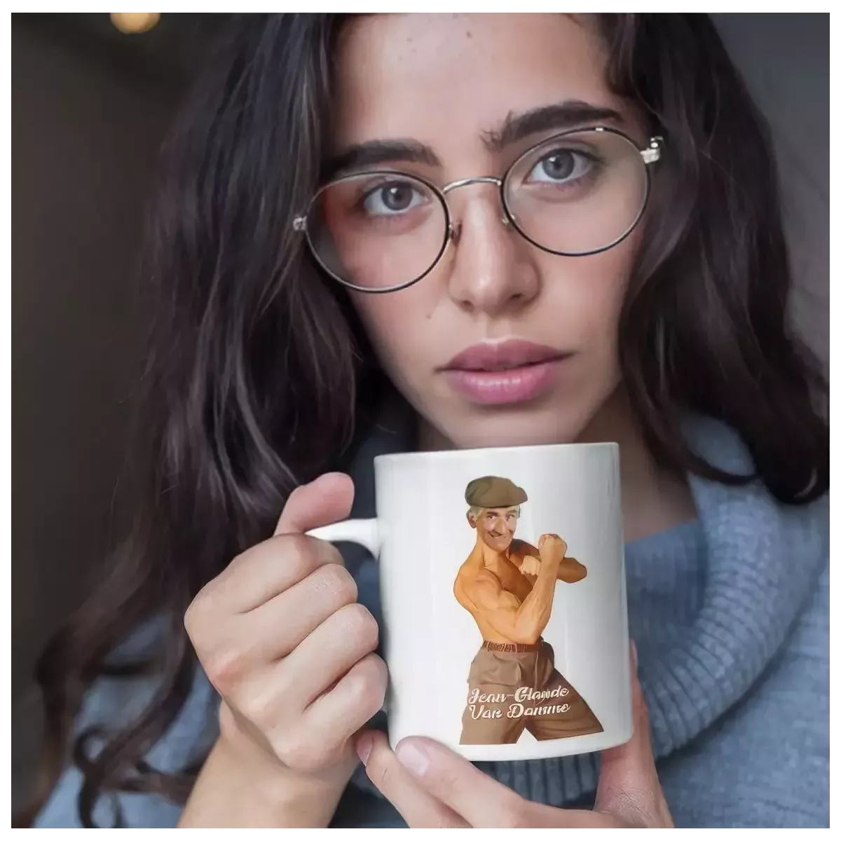 JEAN-GLAUDE VAN DAMME Mug blanc