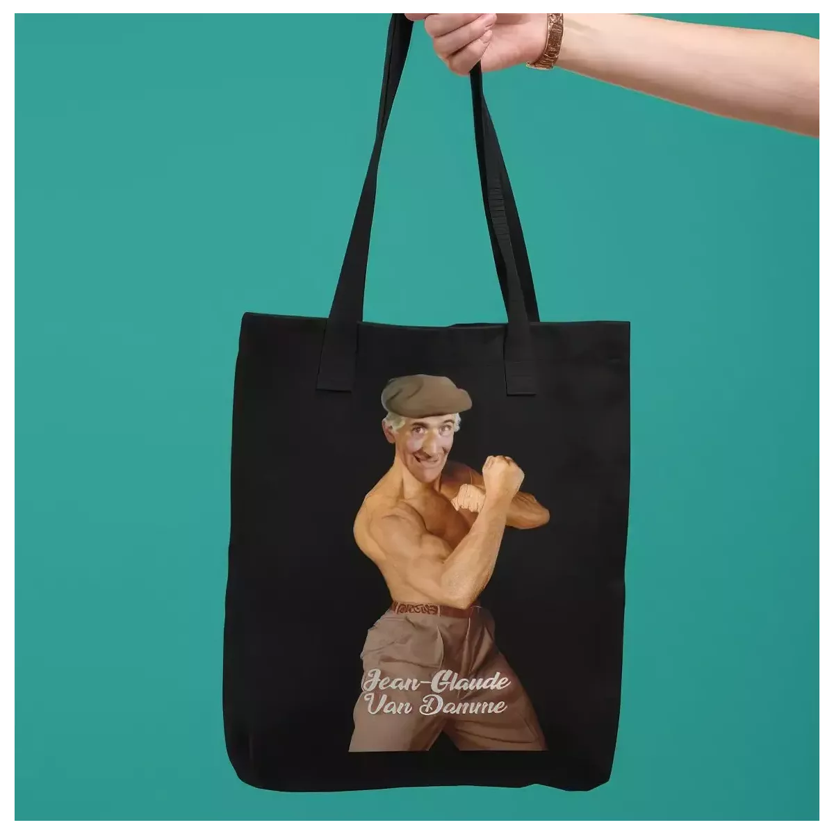 JEAN-GLAUDE VAN DAMME Tote Bag 100% coton