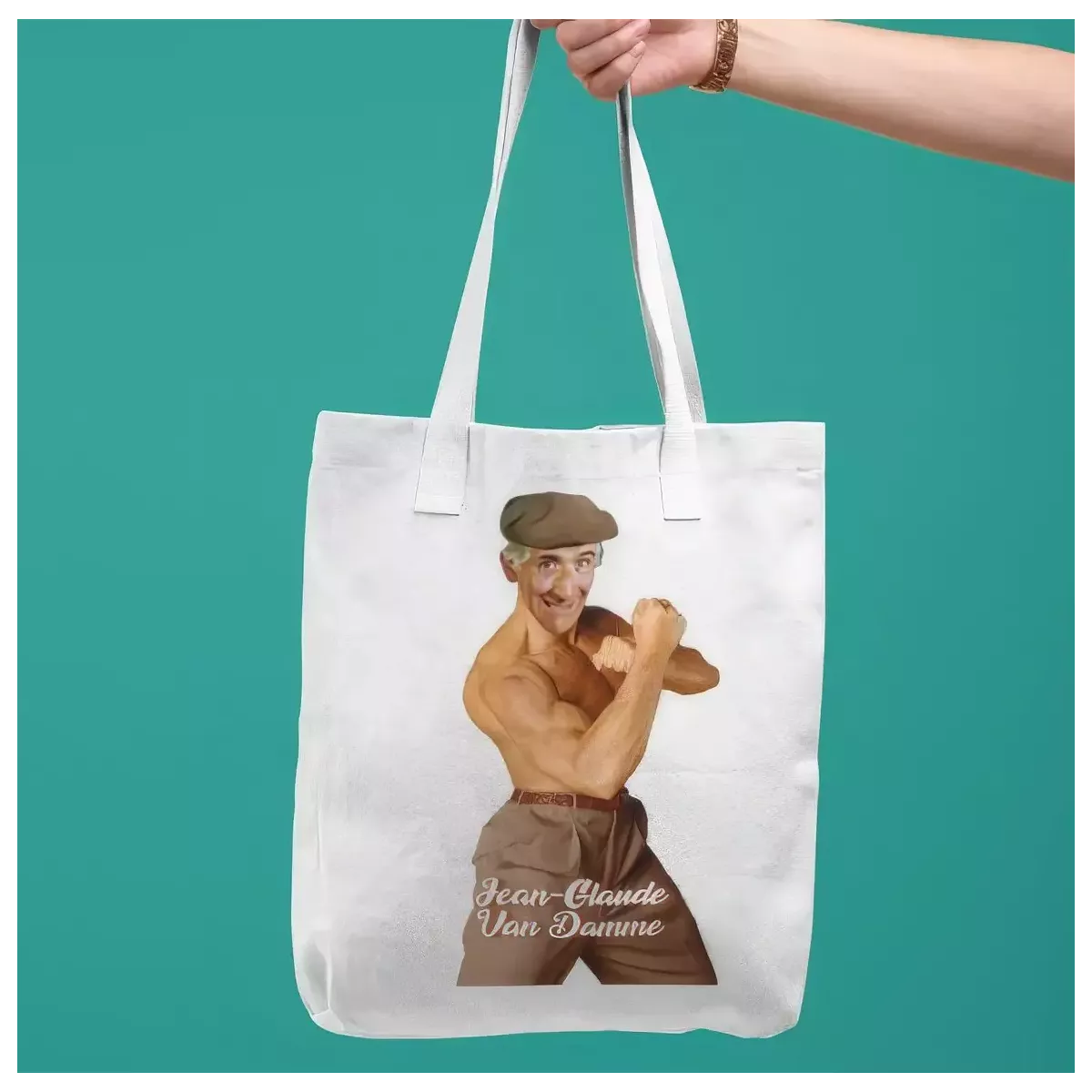 JEAN-GLAUDE VAN DAMME Tote Bag 100% coton