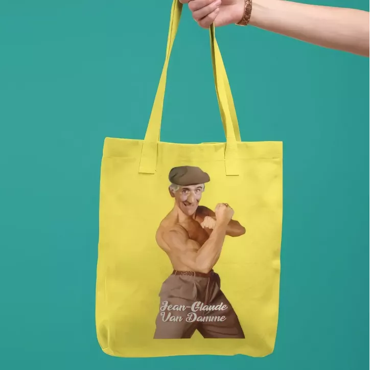 JEAN-GLAUDE VAN DAMME Tote Bag 100% coton