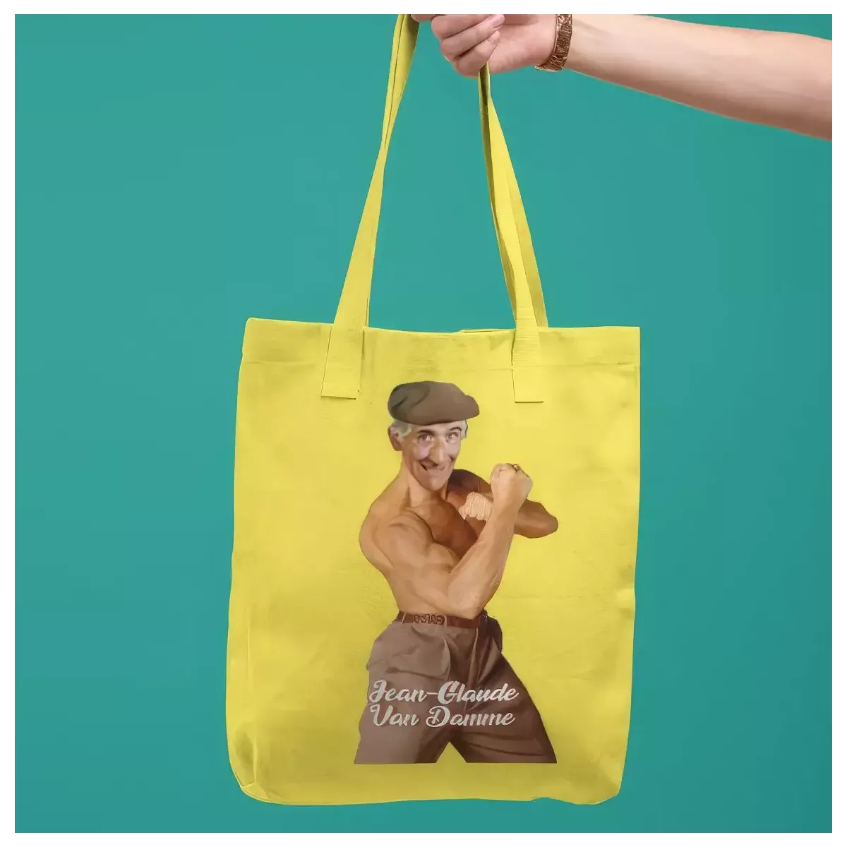 JEAN-GLAUDE VAN DAMME Tote Bag 100% coton