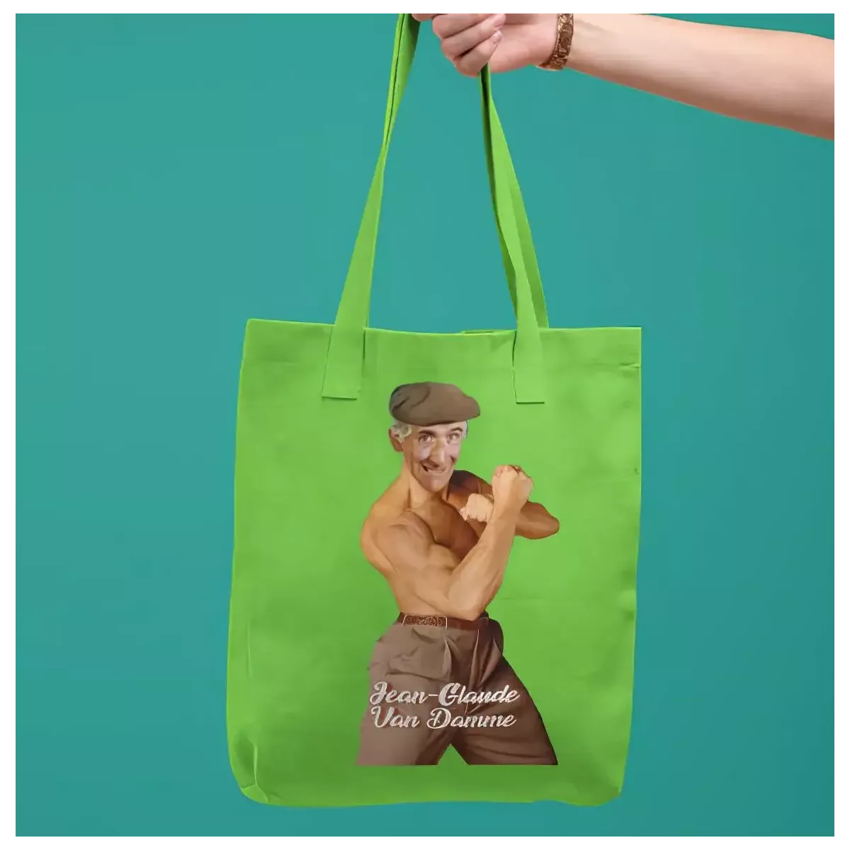 JEAN-GLAUDE VAN DAMME Tote Bag 100% coton