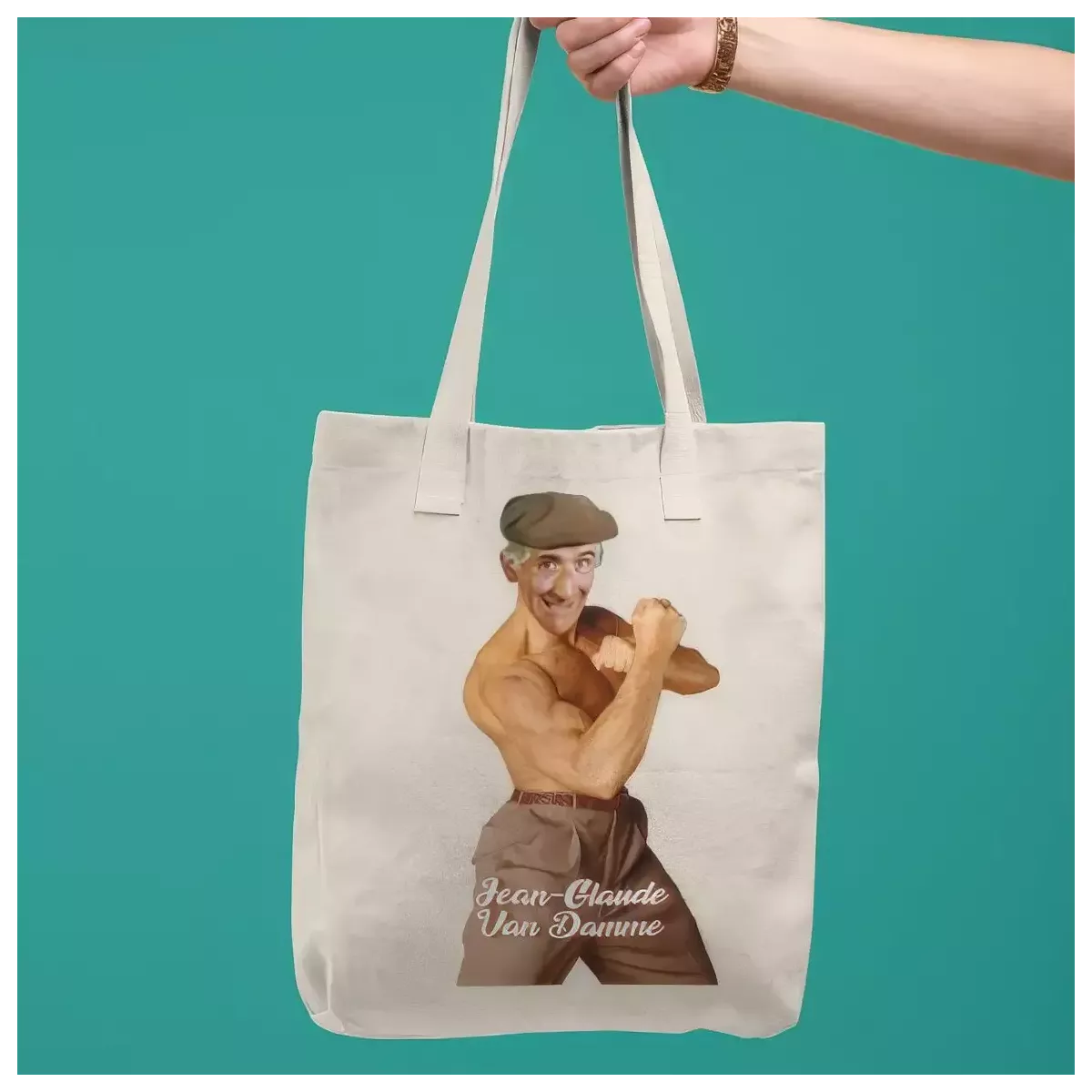 JEAN-GLAUDE VAN DAMME Tote Bag 100% coton