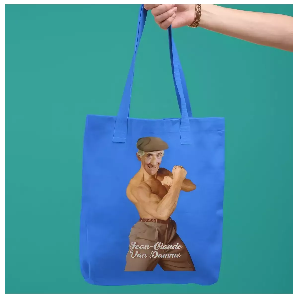 JEAN-GLAUDE VAN DAMME Tote Bag 100% coton