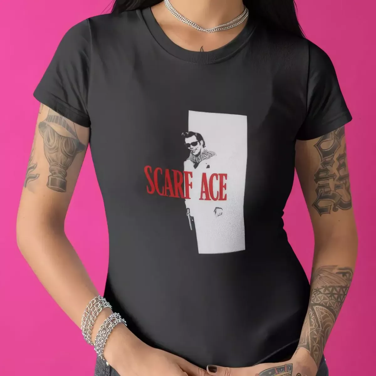 SCARF ACE t-shirt femme col rond 100% coton  190g/m²