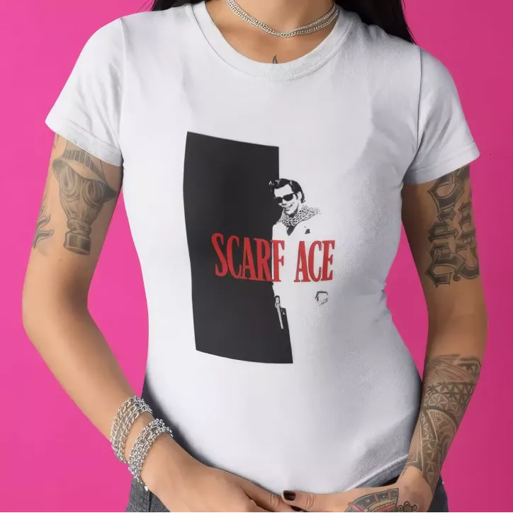 SCARF ACE t-shirt femme col rond 100% coton  190g/m²