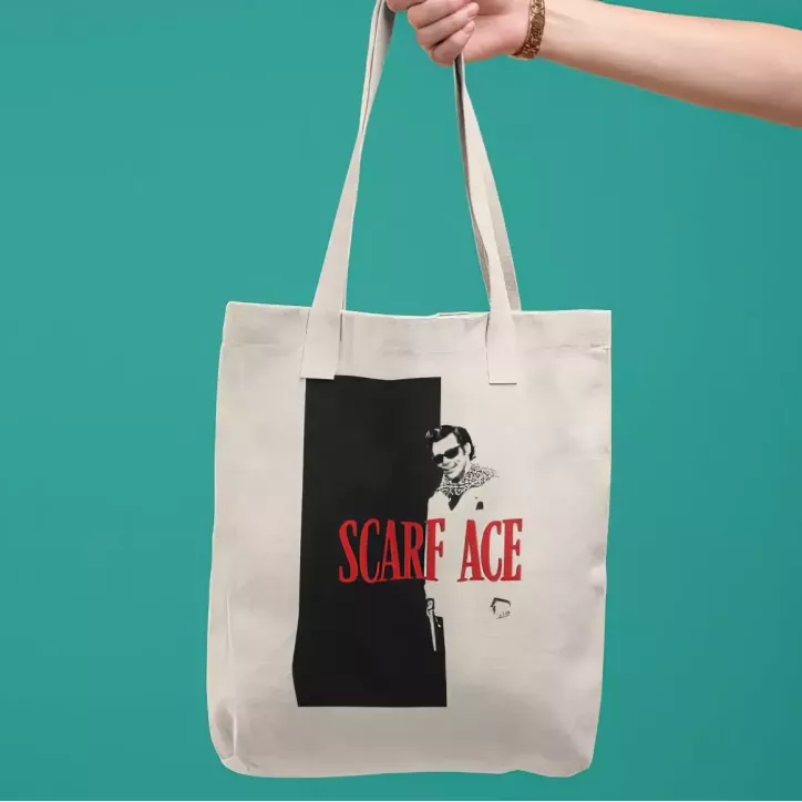 SCARF ACE tote bag 100% coton