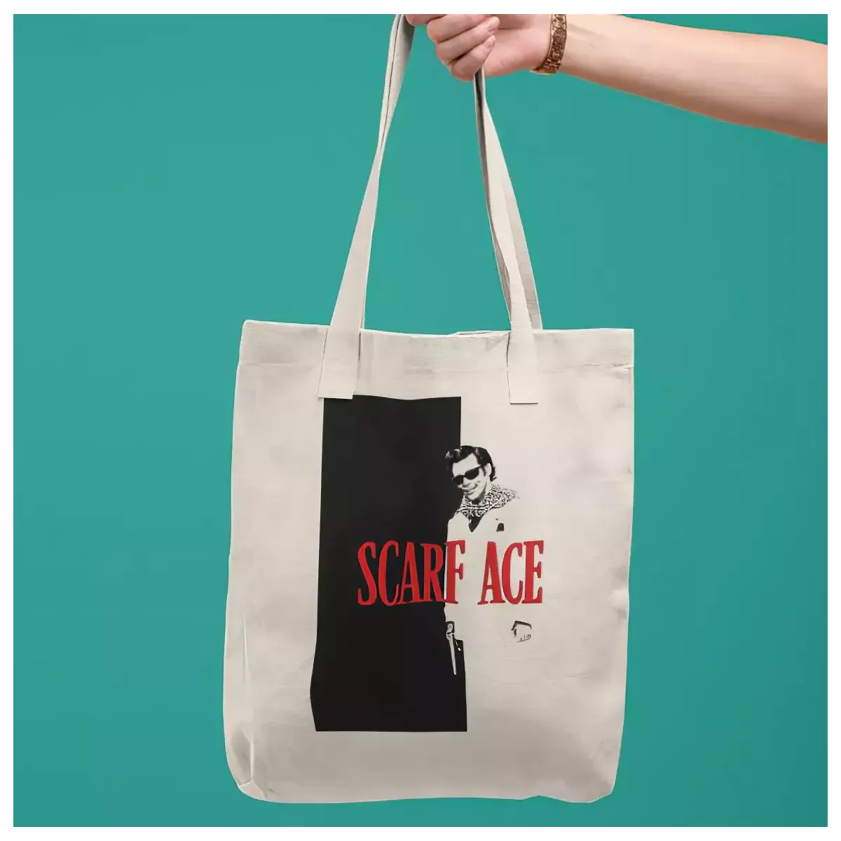 SCARF ACE tote bag 100% coton