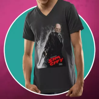 SIM CITY t-shirt homme col V 100% coton 190g/m²