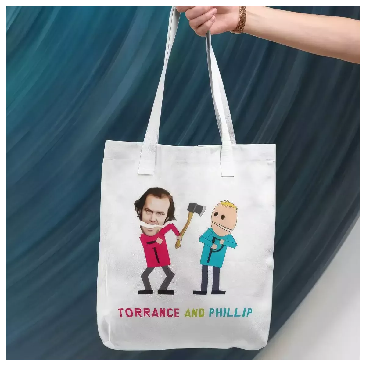 TORRANCE AND PHILLIP tote bag 100% coton