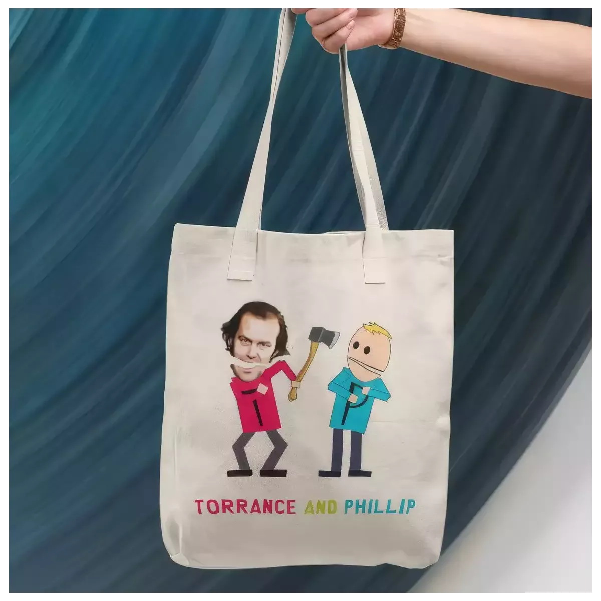 TORRANCE AND PHILLIP tote bag 100% coton