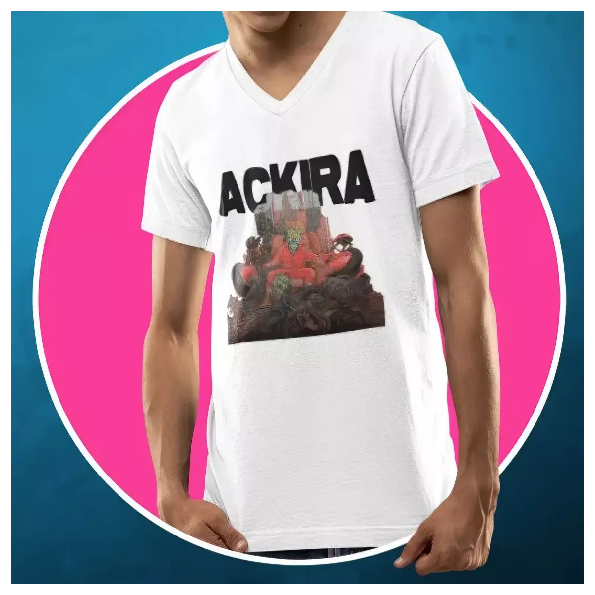 ACKIRA t-shirt homme col V 100% coton 190g/m²