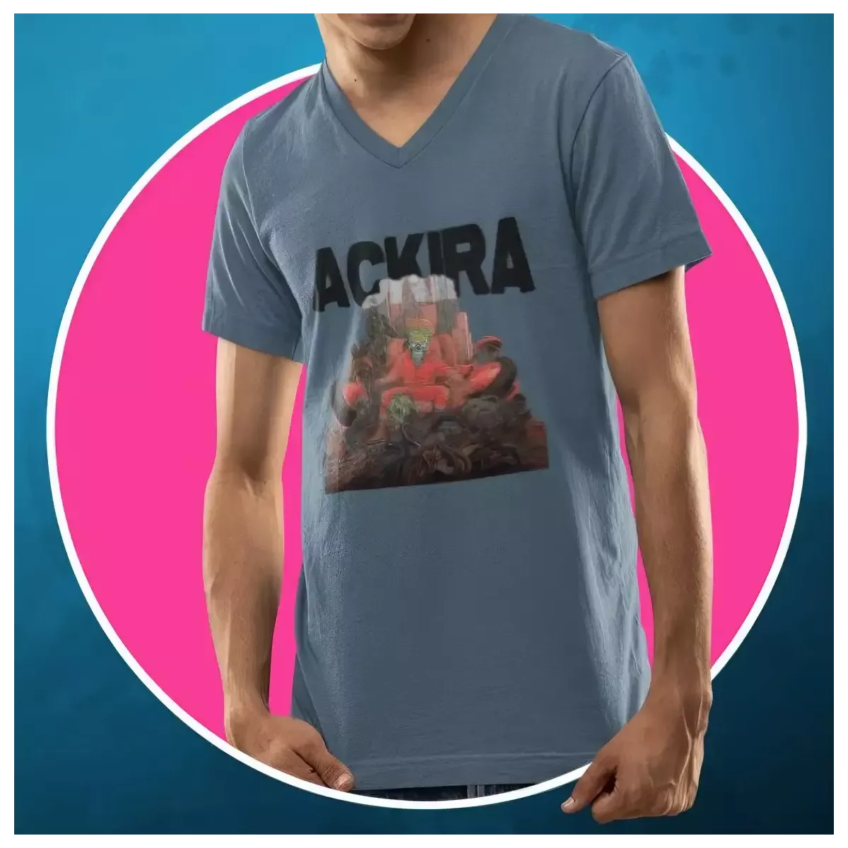 ACKIRA t-shirt homme col V 100% coton 190g/m²