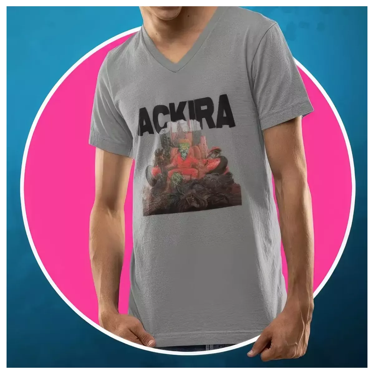 ACKIRA t-shirt homme col V 100% coton 190g/m²