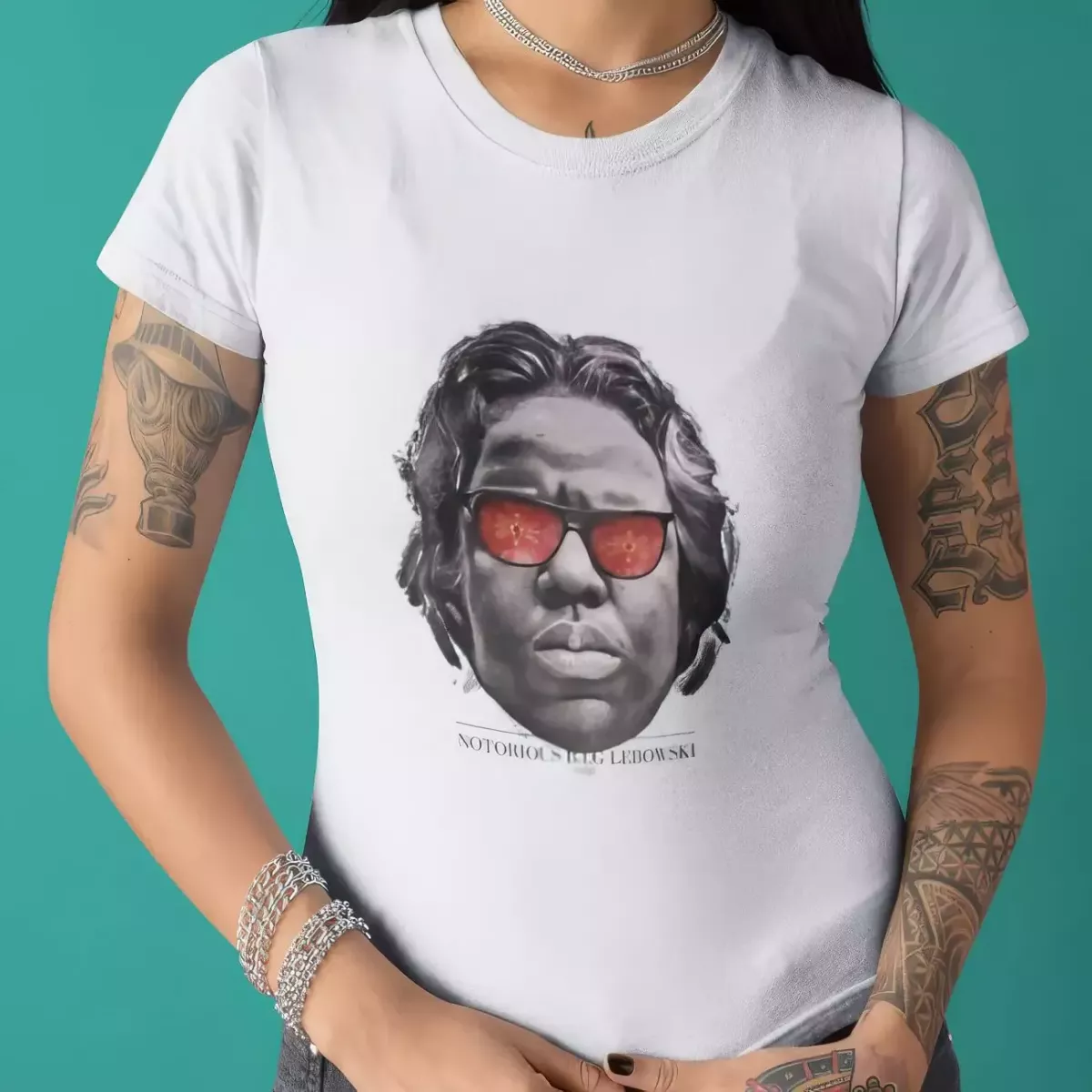 THE NOTORIOUS B.I.G LEBOSWKI t-shirt femme col rond 100% coton - 190g/m²