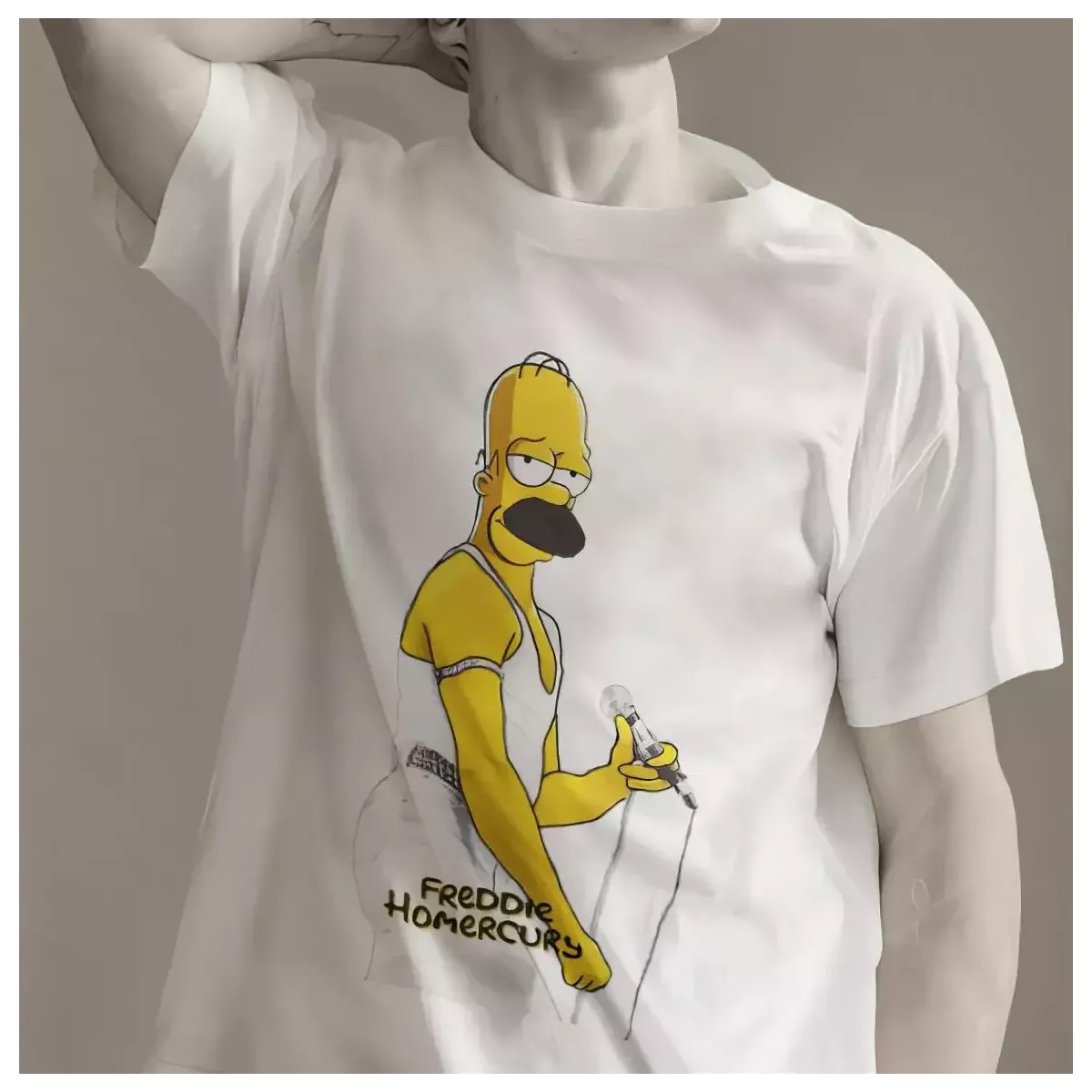 FREDDIE HOMERCURY t-shirt à col rond homme 100% coton