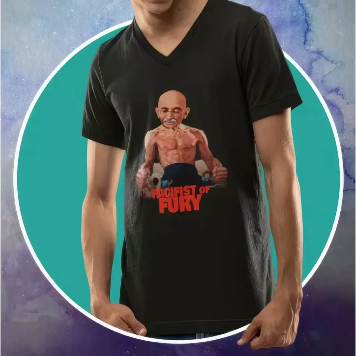 PACIFIST OF FURY t-shirt homme col V 100% coton - 190g/m²