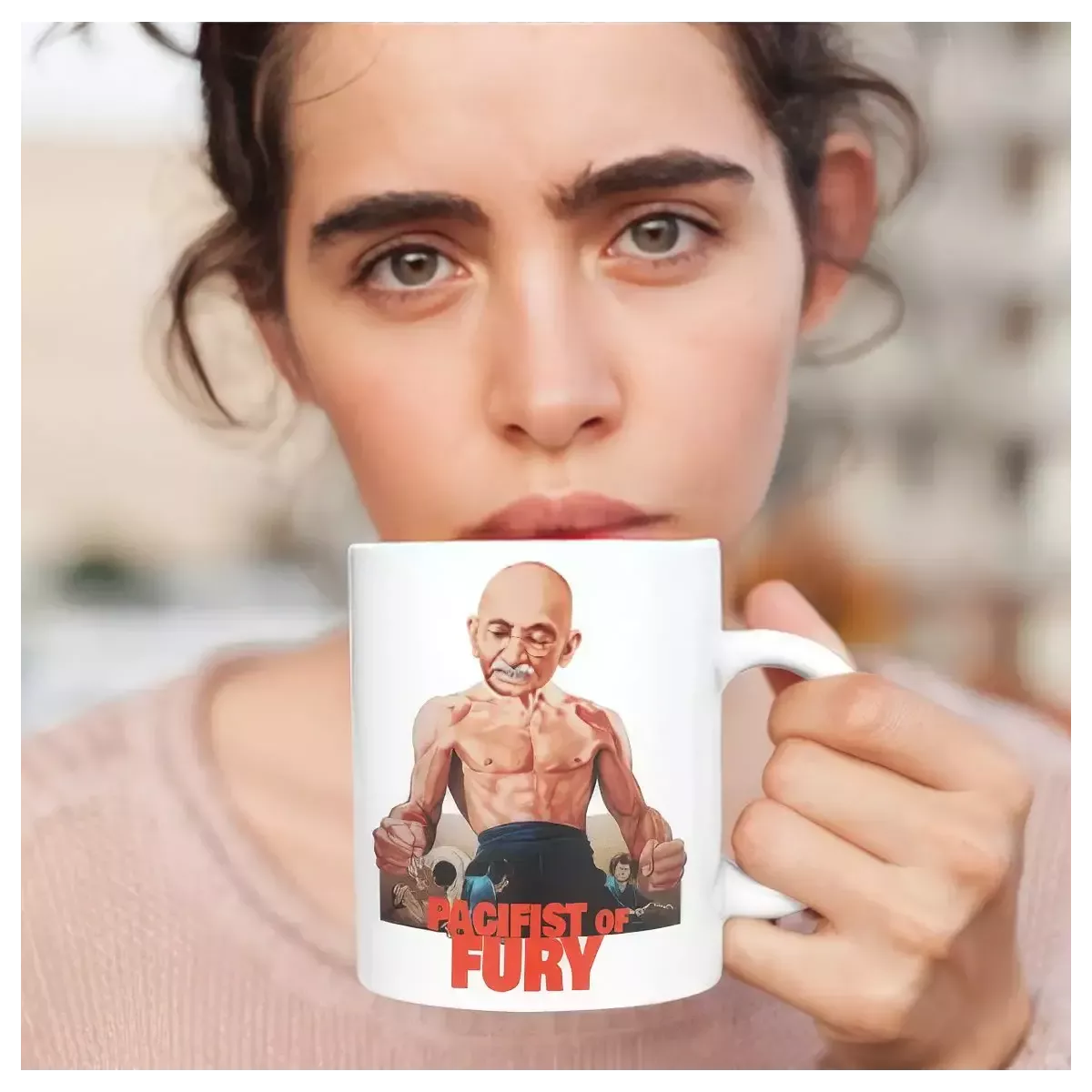 PACIFIST OF FURY mug blanc