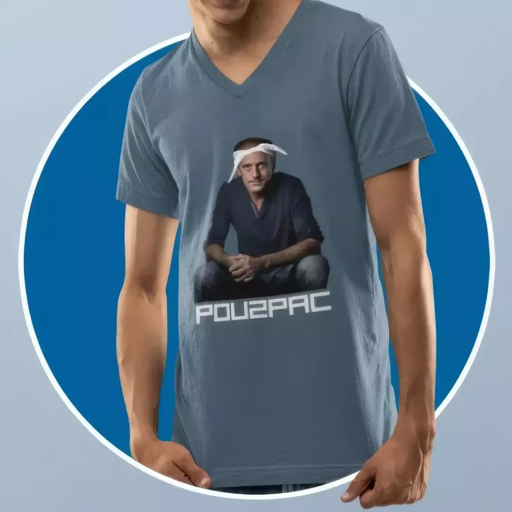 POU2PAC t-shirt homme col V 100% coton - 190g/m²