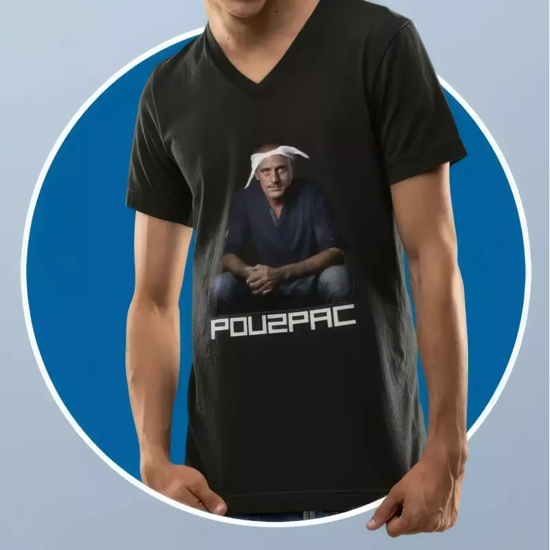 POU2PAC t-shirt homme col V 100% coton - 190g/m²