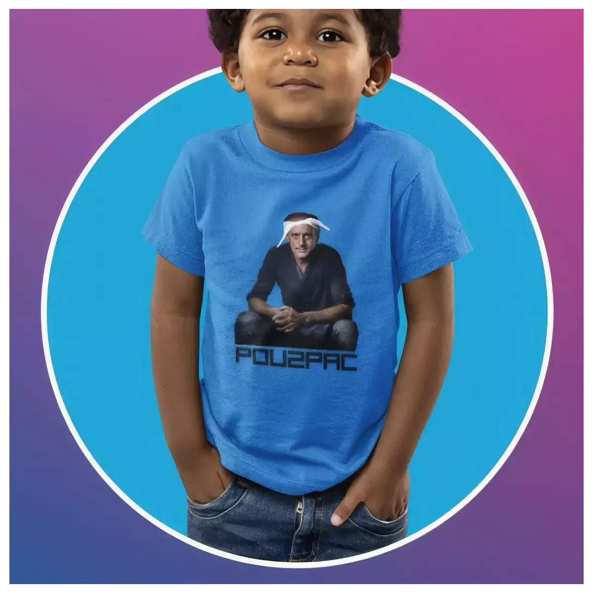 POU2PAC t-shirt unisexe enfant 100% coton - 150g/m²