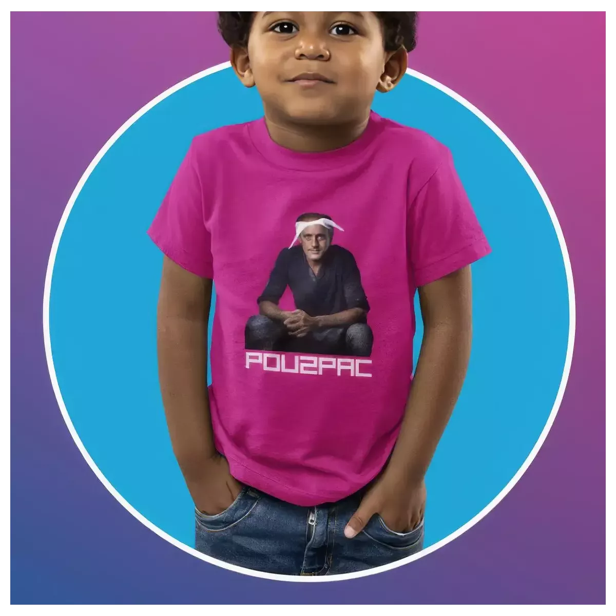 POU2PAC t-shirt unisexe enfant 100% coton - 150g/m²