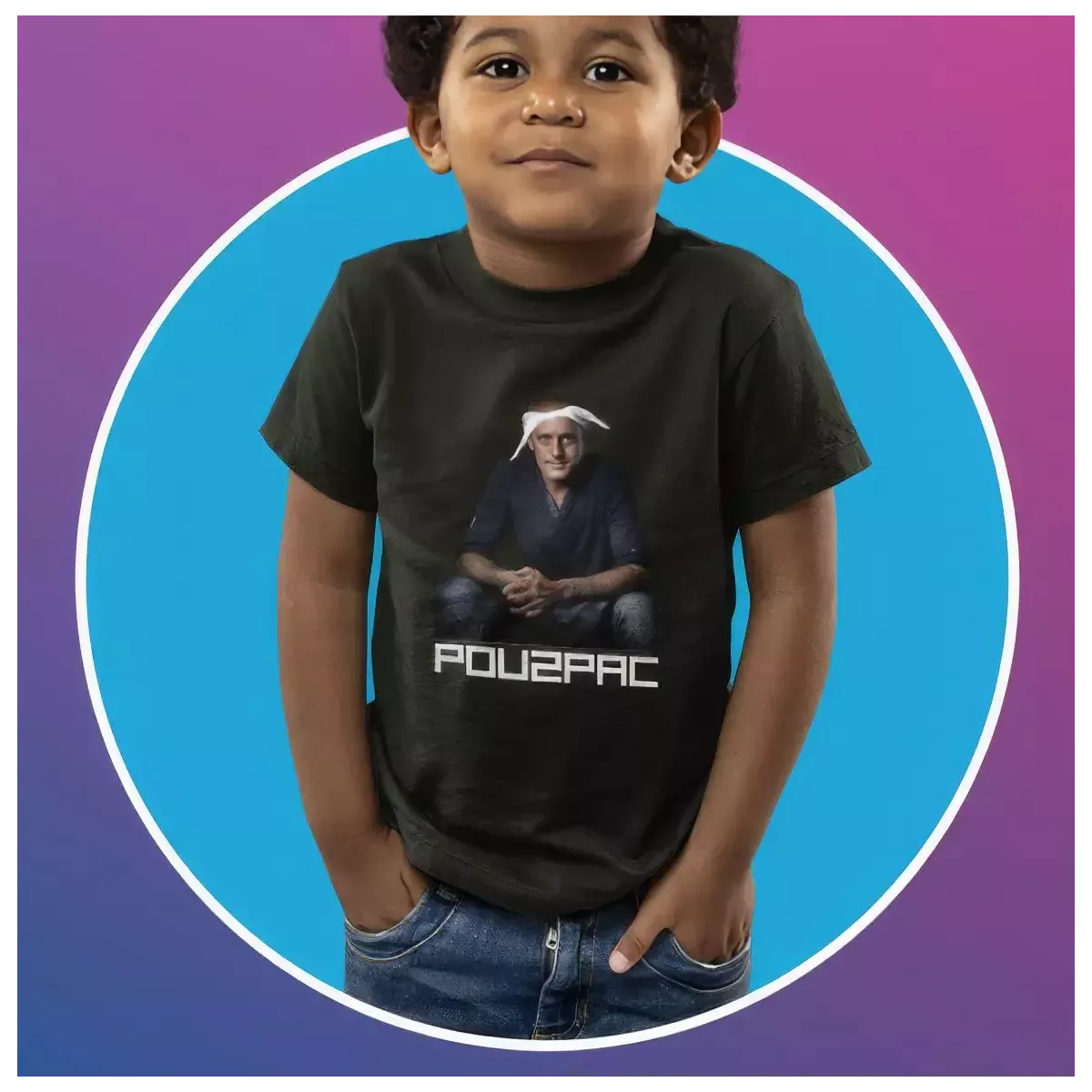 POU2PAC t-shirt unisexe enfant 100% coton - 150g/m²