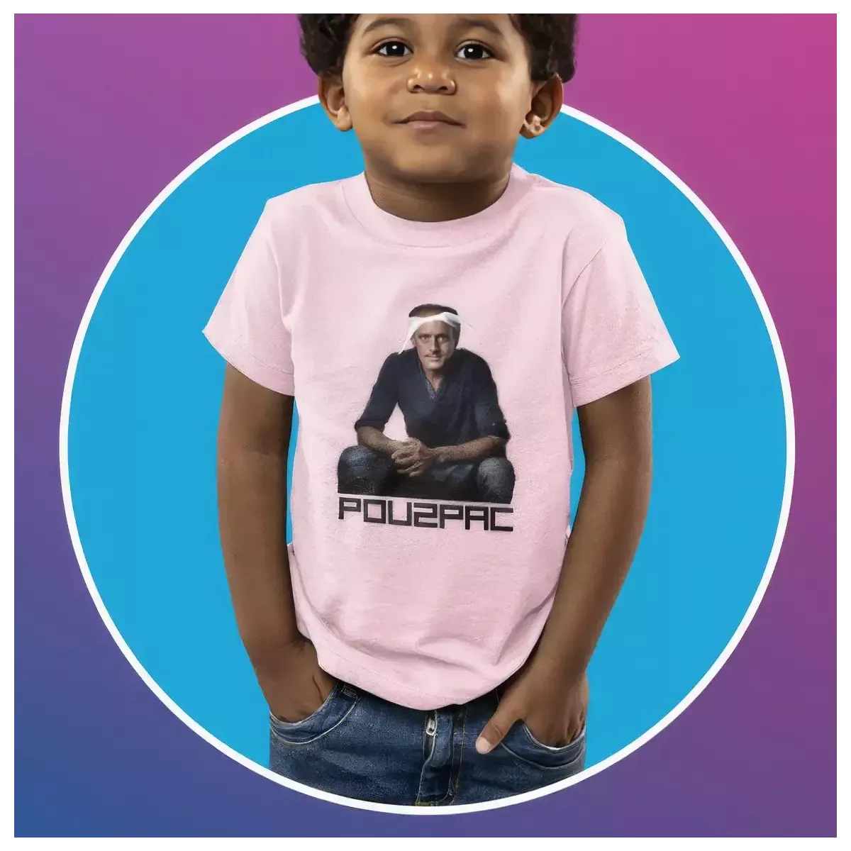 POU2PAC t-shirt unisexe enfant 100% coton - 150g/m²