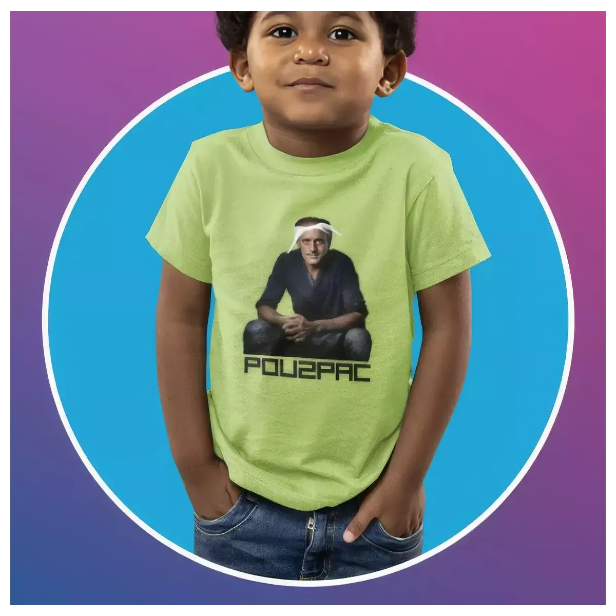 POU2PAC t-shirt unisexe enfant 100% coton - 150g/m²