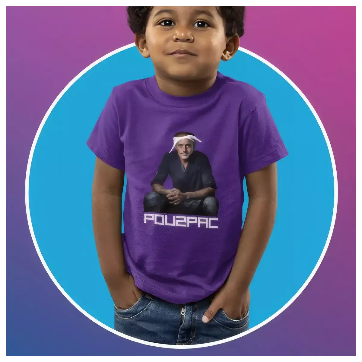 POU2PAC t-shirt unisexe enfant 100% coton - 150g/m²