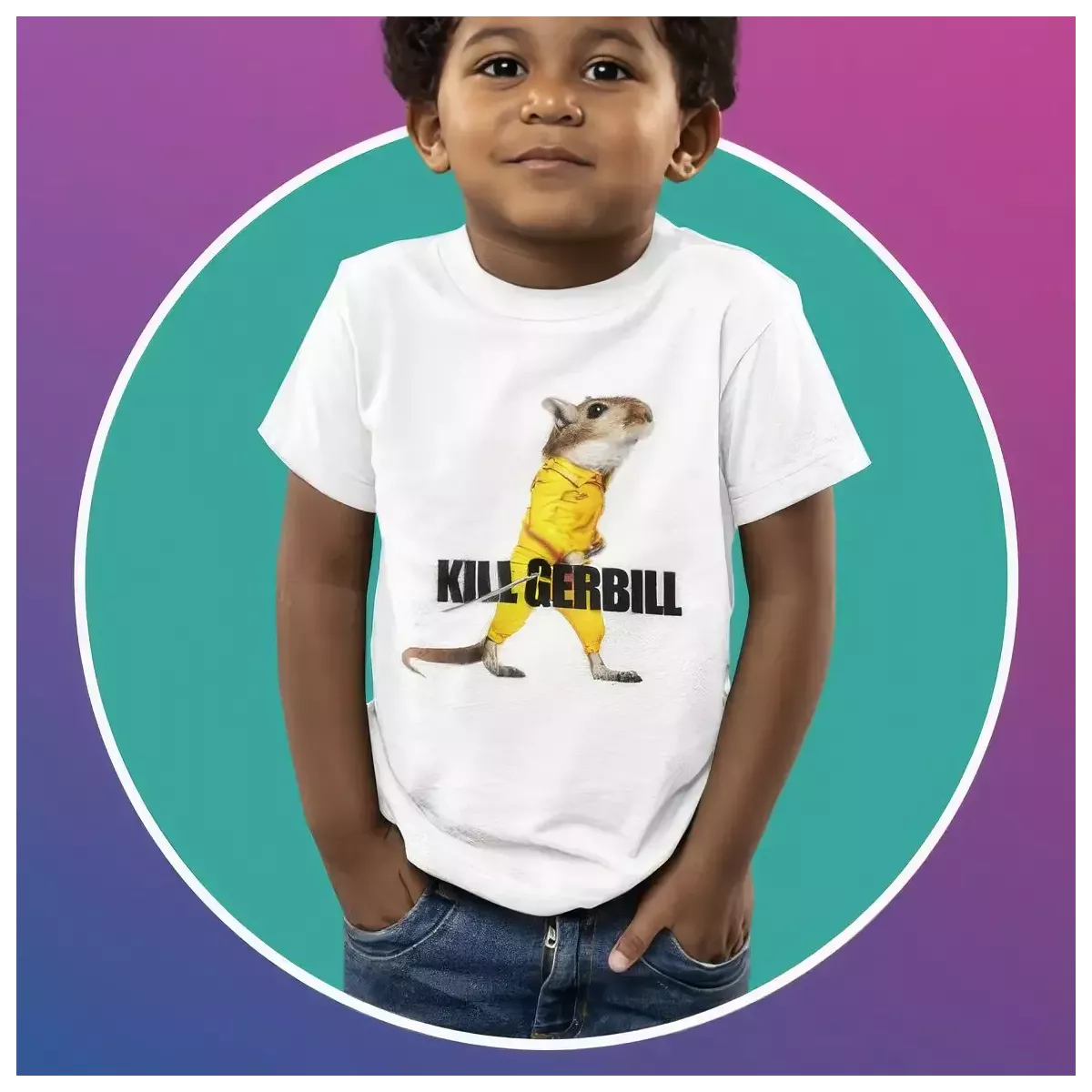 KILL GERBILL t-shirt enfant unisexe - col rond - 100% coton - 150g/m²