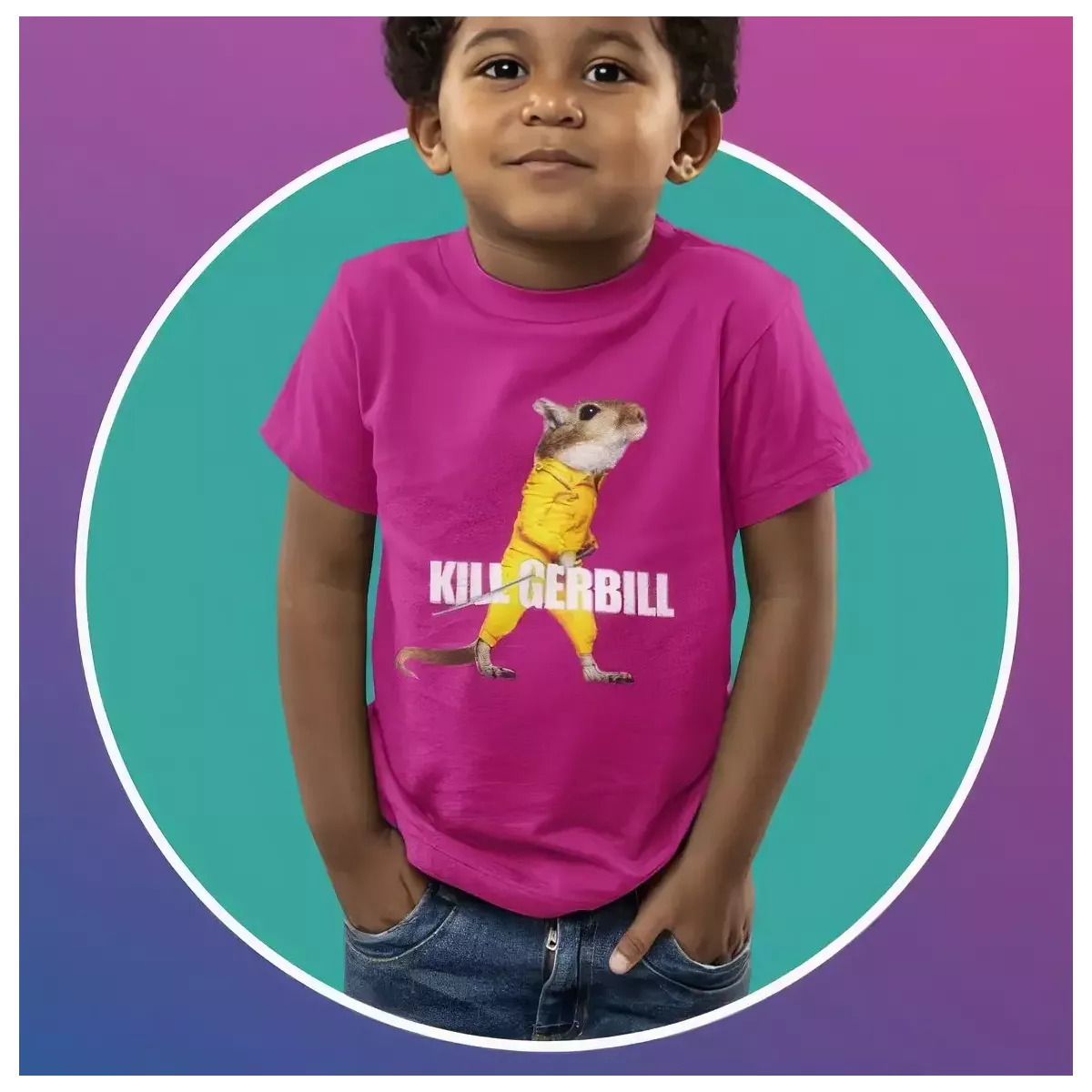 KILL GERBILL t-shirt enfant unisexe - col rond - 100% coton - 150g/m²