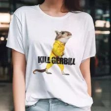 KILL GERBILL t-shirt femme - col rond - 100% coton - 190g/m²