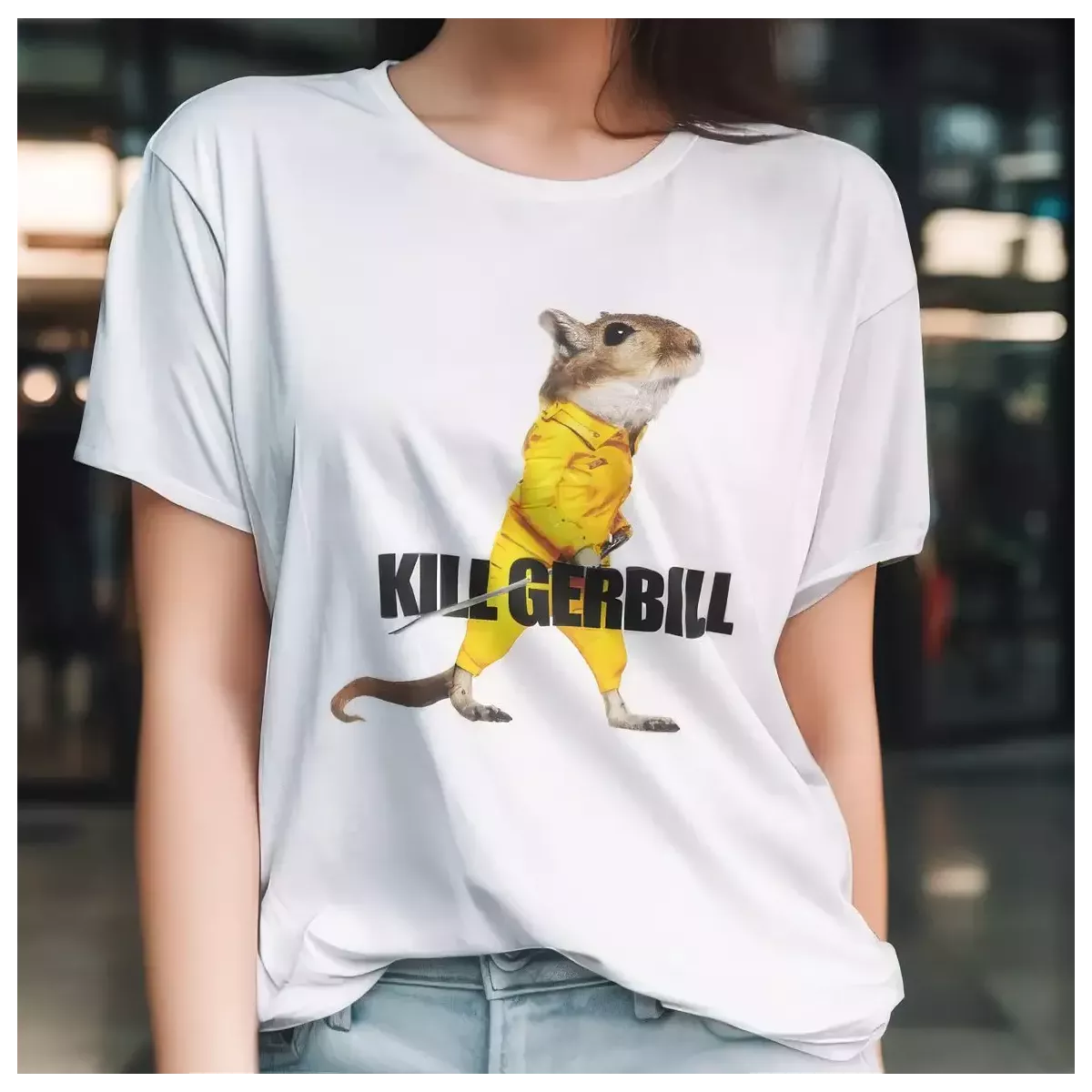 KILL GERBILL t-shirt femme - col rond - 100% coton - 190g/m²